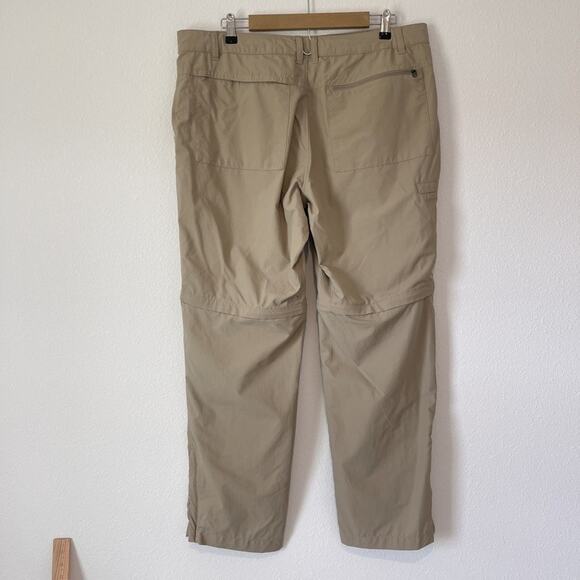 North Face Pants Mens 38 Khaki Convertible Hiking Outdoor Zip Off Nylon Regular - Picture 10 of 16